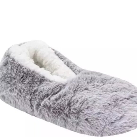 NWT Lemon Womens Faux Fur Non-Slip Slipper Socks Size 5-7 (S/M) Gray $40 11HL358 - Picture 2 of 4